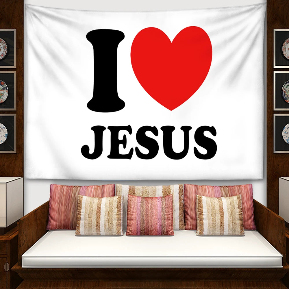 Black Love Letter Tapestry Wall Hanging Home Decor