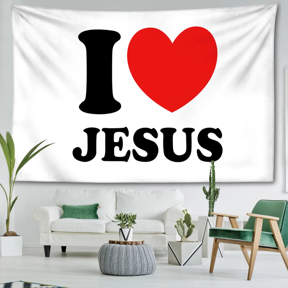 Black Love Letter Tapestry Wall Hanging Home Decor